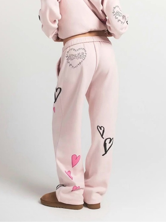SKIMS Pants - 🌸 SKIMS Cotton Fleece Classic Straight Leg Pant | Barely Pink Angel | S | NWT